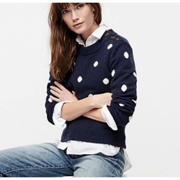 J. Crew Sweaters - J. Crew Polka Dot Knits WOOL sweater